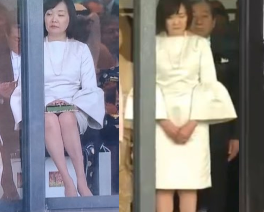昭恵夫人の即位礼正殿の儀 スカート姿が炎上 ドレス袖の形がハンドベル 画像 Sky Journal